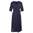 thumbnail image 3 of Aqestyerly Robe de Chambre en Lin pour Femme, Style à Lacets, Longue Robe Cardigan Décontractée HWRETIE HWRETIE, 3 of 6