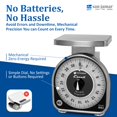 thumbnail image 2 of San Jamar Ms Series Mechanical Dial Scale Manual Food Scale with 2 Pound Capacity for Kitchens, Restaurants, And Cooking, Metal, 32 Ounces, Silver, 2 of 7