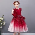 thumbnail image 3 of Tauxra Robe en Maille à Manches Longues et Col Rond pour Femmes, Jupe Élégante en Maille à Manches Longues au Style Princesse, Robe de Soirée Formelle pour Occasions Spéciales, 3 of 6