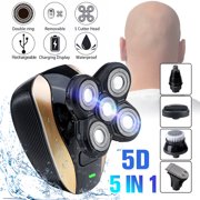 5 IN 1 4D Rotary Electric Shaver Rechargeable Bald Head Shaver Beard Trimmer