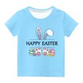thumbnail image 1 of Chemises pour Filles Tout-Petits Enfants Garçons Filles Imprimé Ufs de Pâques Col Rond Manches Courtes, 1 of 1