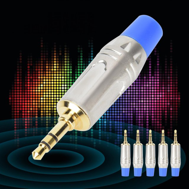 Audio Plug Audio Cable Jack 3.5mm Jack Adapter 5PCS 3.5mm Metal Jack Audio Cable Adapter Welding Head Plug DIY Stereo Connector