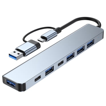 Type C to USB 3.0 Hub 7-in-1 Docking Station with USB 3.0 Port/USB2.0 Ports/5W PD/USB-C