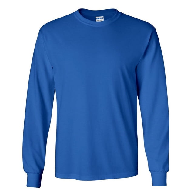 Gildan T-Shirt à Manches Longues Uni à Col Ras du Cou Ultra Cotton pour Hommes