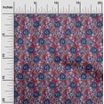 thumbnail image 1 of oneOone Polyester Lycra Fabric Leaves & Floral Block Print Fabric By The Yard 56 Inch Wide, 1 of 5