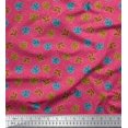 thumbnail image 1 of Soimoi Viscose Chiffon Fabric Coral Ocean Print Fabric by the Yard 42 Inch Wide, 1 of 2