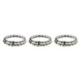 thumbnail image 3 of Thinsony Distinctive Gothic Punk Dragon Scale Bangle 48 inches Cool and Contemporary Steel 8.26 Inch 3Set, 3 of 6