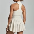 thumbnail image 4 of Miqool Robe de Golf et de Tennis pour Femme, Entraînement Athlétique, Robe d'Été, Col en V, Robe Portefeuille, Ligne A, Sans Manches, Robes Fluides, 4 of 9