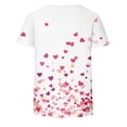 thumbnail image 3 of Ounisa T-Shirts Graphiques Cœur d'Amour Mignons pour Femmes Coupe Ample Manches Courtes, 3 of 5