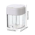 thumbnail image 2 of Oleegame 1PC Produce Storage 4 In 1 Seasoning Bottle Plastic Sal Tank Combination Sealing Moisture Proof White, 2 of 2