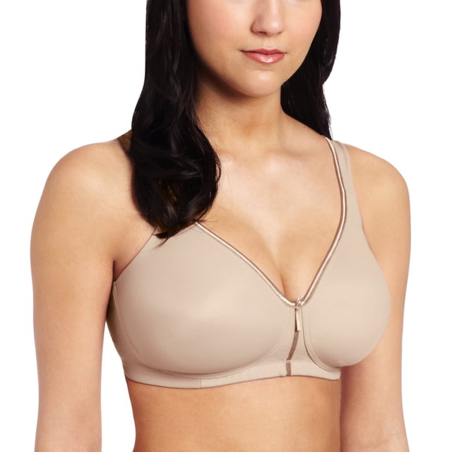Vanity Fair Womens Body Caress Full Coverage Wirefree Bra, 42D, Damask Neutral