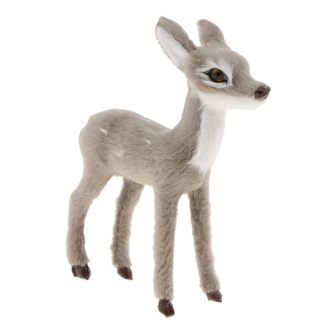 veasfak Simulation Debout Polyéthylène Petit Cerf Animal de la Forêt Renne Orignal 5