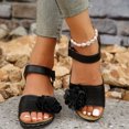 thumbnail image 5 of Latrodar Sandales Compensées pour Femmes Sandales de Randonnée Femmes Course Confort Extensibles Sandales à Fleurs Chaussures à Boucle Talon Moyen (2 Pouces-3 Pouces) Grand Sandales Unies pour Femmes Âgées Cadeaux Cadeaux pour Elle, 5 of 5