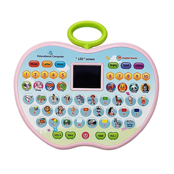 Machine d'Apprentissage de l'Anglais à DEL, Machine d'Éducation Précoce pour Enfants, Jouets Intelligents, Machine de Lecture par Point à Languette en Anglais