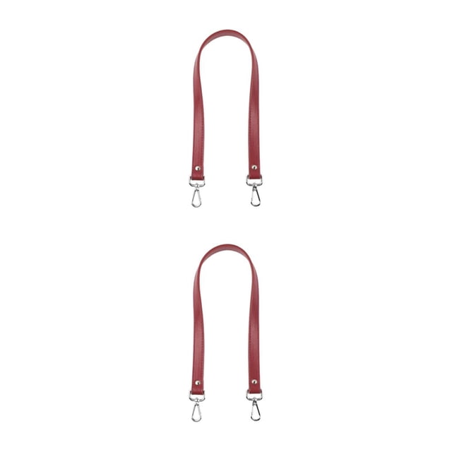 relayinert Stylish Shoulder Strap For Bag PU Leather Craftsmanship Multi-Color Options Classic Shoulder Bag Strap Bag Accessories Winered 2Set