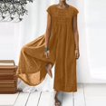 thumbnail image 2 of HBFAGFB Combinaison Femme Col Rond Manches Courtes Zippées Ample et Légère Jaune Taille TG, 2 of 5