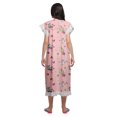 thumbnail image 4 of Moomaya Robe de Nuit en Coton à Bordure en Dentelle pour Femmes avec Boutons, 4 of 6