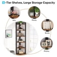 thumbnail image 4 of Fnova 70.9" 6-Tier Corner Shelf, Rustic Corner Bookshelf, Compact Storage Rack for Living Room, Home Office, Kitchen, 4 of 11