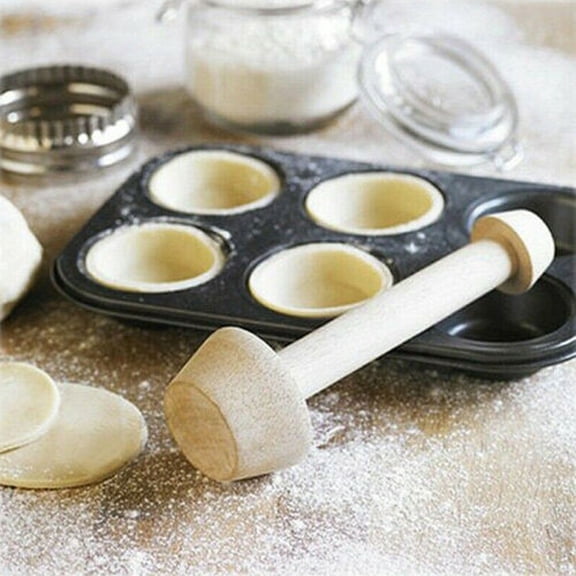 Dvkptbk Moule à Gâteau Bricolage Tartineuse à Oeufs Double Face Pousse-Gâteau en Bois Cuisson de Gâteau Façonnage Gadgets de Cuisine en Liquidation