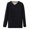 Black, variant on Lovzfmll Men's Thermal Top with Solid Color V-Neck, Long Sleeve with Tie Buckle Cuff and Heart Pattern for Stylish Winter Wear