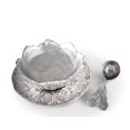 thumbnail image 4 of Arthur Court Designs Aluminum 3-pieces Antler Condiment Server Bowl 7 inch Diameter Tray, 4 of 4