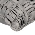 thumbnail image 2 of The HomeCentric Sofa Cushion Cover, Grey Designer Throw Pillow Covers For Couch Pack of 2, 16x16 inch (40x40 cm) Satin Cushion Cover With Zipper, Solid Color, Ruched, Textured, - Dreamy Grey, 2 of 2