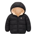 thumbnail image 1 of SYNPOS Manteau d'Hiver Épais à Capuche pour Petit Garçon Fille 4-5T, 1 of 9