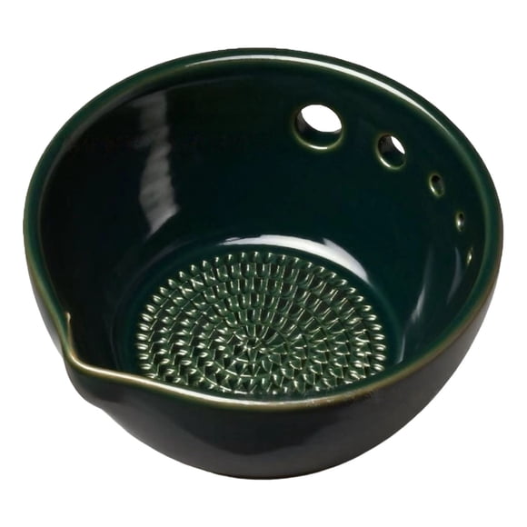 Vacemry Herb Stripper Bowl, Garlic Grinding Bowl, 5-Hole Herb Leaf Stripping Tool, Resin Kitchen Mincing Bowl for Mincing Juicing Pouring Herbs Garlic