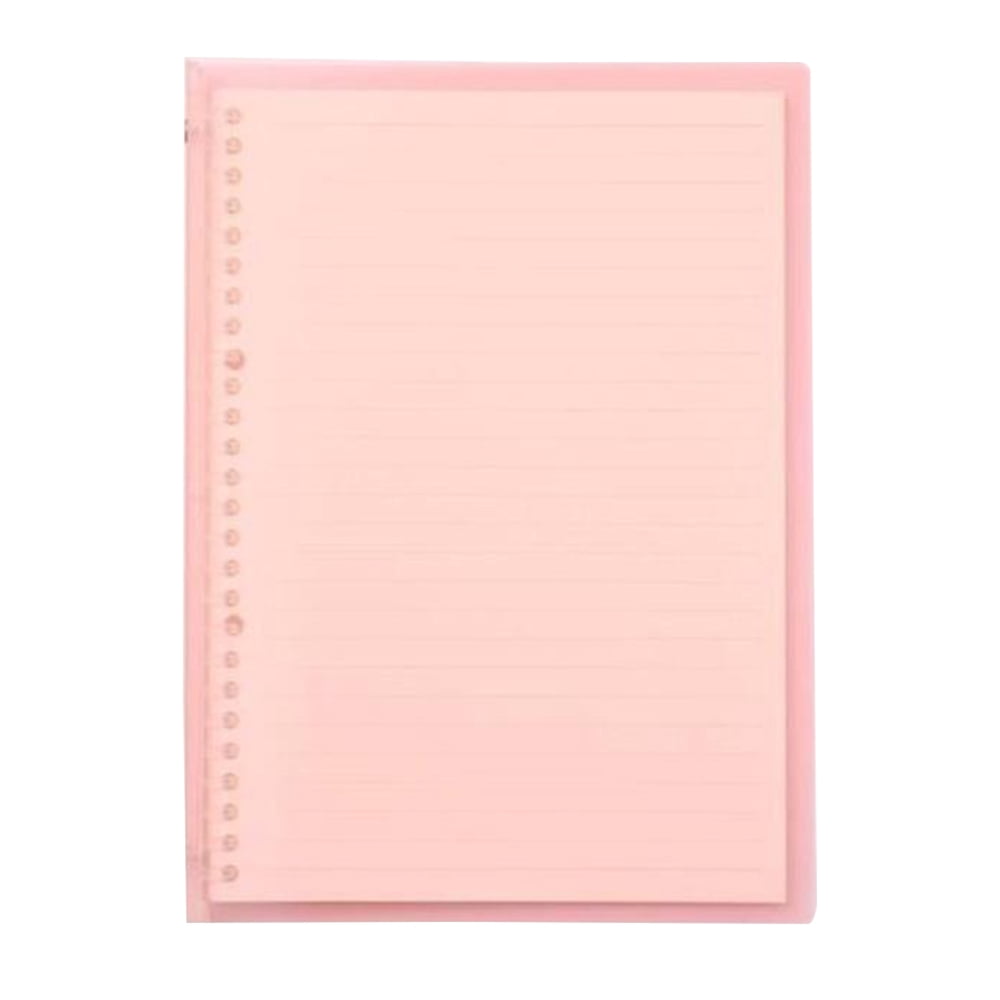 Yeacher Transparent B5 Refillable Notebook 26 Rings/Holes Loose Binder Flexible Waterproof PP Cover 30 Sheets Ruled Lined Paper Refillable Binder for Office Home School Students Supplies