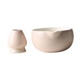 thumbnail image 3 of jifeng Ceramic Matcha Bowl with Whisk Holder Portable for Tabletop Tea Room Kitchen gray, 3 of 9