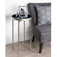thumbnail image 2 of Kate and Laurel Celia Round Foldable Tray Accent Table, 14" x 14" x 25.75", Navy and Silver, Modern Minimalist Design and Magnetic Detachable Tabletop, 2 of 5
