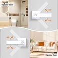 thumbnail image 3 of Square Privacy Door Levers Keyless Chrome Door Handle Indoor Door Handles Interior Bed/Bath Door Lever Handleset Reversible for Left Right Sided Doors, 3 of 7