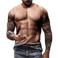 thumbnail image 2 of Weiqiqre T-shirt pour Homme Décontracté à Imprimé Musculaire T-shirt Graphique Extérieur Quotidien Vacances Manches Courtes Col Rond Chandail Printemps Été Vêtements Habillement, 2 of 6