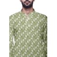 thumbnail image 3 of Atasi Kurta Décontractée Imprimée à Col Chinois Chemise Ethnique Kurta Courte pour Homme Tunique, 3 of 5