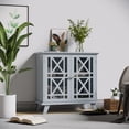 thumbnail image 2 of HOMCOM Storage Cabinet with Fretwork Doors Shelf Modern Sideboard Buffet, 2 of 10