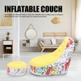 thumbnail image 3 of Inflatable Lounger Chair, Portable Air Chair  for Outdoor Camping Yellow, 3 of 7