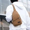thumbnail image 1 of Sale Today Clearance! Canvas Sling Bag Crossbody Backpack Shoulder Casual Rucksack For Men Women, 1 of 6