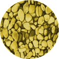thumbnail image 1 of Ahgly Company Machine Washable Indoor Round Transitional Bright Gold Yellow Area Rugs, 7' Round, 1 of 7