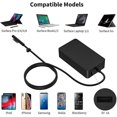 thumbnail image 2 of For Surface Book Charger, 15V 4A 65W Surface Pro Charger Power, Compatible with Microsoft Surface Book Surface Laptop Surface Pro 7 6 5, 2 of 5