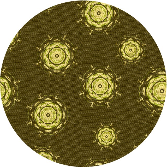 Ahgly Tapis Rond Lavable en Machine Intérieur Transitionnel Marron, 5 Pieds Rond
