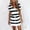 Black, variant on Short Sleeve Dresses for Women with Pockets Striped Vneck Tie Waist Tummy Control Summer Mini Dresses