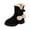 Black, variant on FhsagQ Boots Girls Cowboy Boots Size 5.5 Big Kids Girls' Autumn and Winter Snow Boots Thick Soles Non Warm Comfortable Solid Color Zipper Shoes Girls Cowboy Boots Size 4 Toddler Red 35