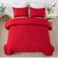 thumbnail image 2 of JML 3 Pieces Red Queen Comforter Set, Soft Microfiber Bedding Set With 1 Comforter and 2 Pillow Cases Suit for All Seasons, 2 of 8
