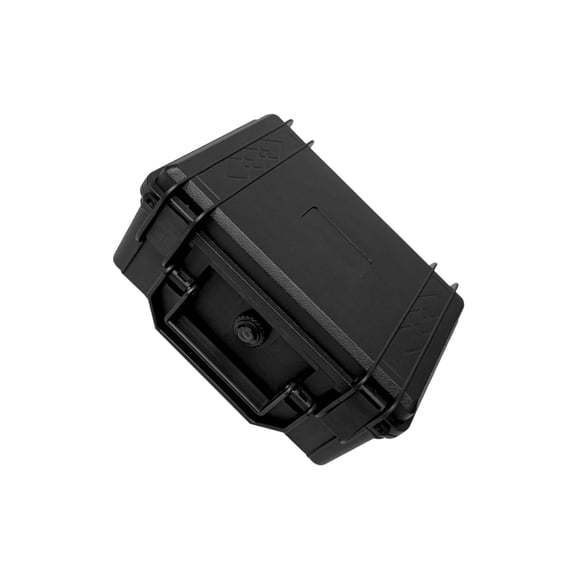 QualitChoice Hard Case Storage Bin Household Travel Waterproof Carry on Portable Tool Box 23.8cmx15.7cmx10cm Black 23.8x15.7x10cm