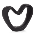 thumbnail image 3 of Bouclair Black Decorative Ceramic Heart Medium, 3 of 10