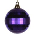 thumbnail image 1 of Vickerman Vickerman 5.5" Plum Shiny/Matte Mirror Ball Christmas Ornament, 1 of 2