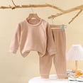 thumbnail image 2 of REDARER Girls Outfit Set Long Sleeve Top and Bottom Seamless Comfortable for Homewear Everyday Use Spring Autumn,Size:2-3 Years, 2 of 3