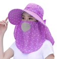 thumbnail image 2 of Women Summer Sun Hat Women Adjustable Anti Outdoor Riding Large Hat Sun Visor Protective Hat, 2 of 4
