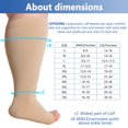 thumbnail image 4 of 2Pack 4XL Toeless Compression Socks Unisex Extra Wide Calf Open Toe Support Circulation 20-30 mmHg Knee High for Fatigue Pain Leg Swelling Soothing Comfy Gradient Support Prevents Edema B, 4 of 12