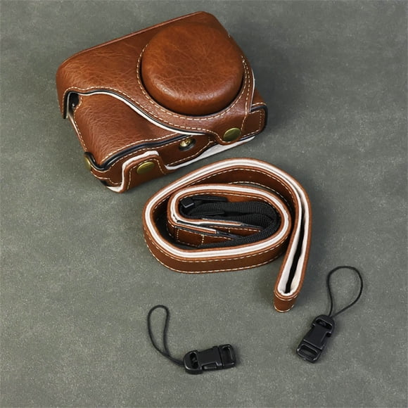 GadgetCom Replacement Camera Case Compatible with Panasonic Lumix ZS99 TZ99 , PU Leather Protective Cover Shell With Strap